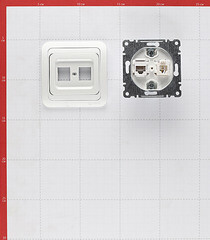 Розетка компьютерная/ телефонная Makel Mimoza встраиваемая белая RJ11/ RJ45 (12037) - фото 2