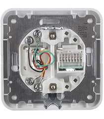 Розетка компьютерная/ телефонная Makel Mimoza встраиваемая белая RJ11/ RJ45 (12037) - фото 3