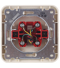 Розетка телефонная Makel Mimoza встраиваемая бежевая RJ11 (25014) - фото 2