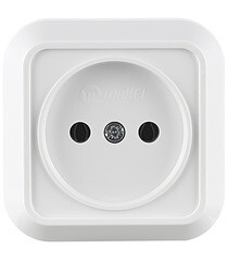 Изображение товара Розетка Makel Siva Ustu накладная белая (45102)