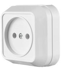 Розетка Makel Siva Ustu накладная белая (45102) - фото 5