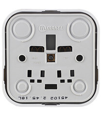 Розетка Makel Siva Ustu накладная белая (45102) - фото 2