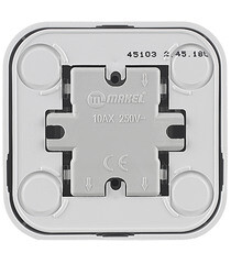 Выключатель Makel Siva Ustu двухклавишный накладной белый (45103) - фото 4