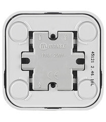 Выключатель Makel Siva Ustu одноклавишный накладной белый с подсветкой (45121) - фото 3