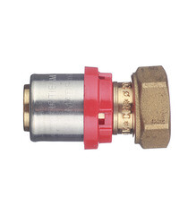 Соединитель прямой Tiemme с накидной гайкой и плоской прокладкой 20(пресс) х 1/2 ВР(г) - фото 5