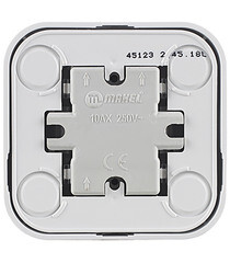 Выключатель Makel Siva Ustu двухклавишный накладной белый с подсветкой (45123) - фото 3