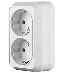 Розетка Makel Siva Ustu накладная белая (45182) - фото 5