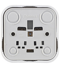 Розетка Makel Siva Ustu накладная белая (45108) - фото 2