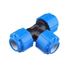 Тройник ПНД ТПК-Аква компрессионный 20х20 мм