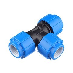 Тройник ПНД ТПК-Аква компрессионный 32х32 мм