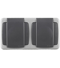 Изображение товара Розетка Makel накладная серая с крышкой (36064206)