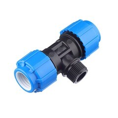 Тройник ПНД ТПК-Аква компрессионный 32х32х1 НР(ш)