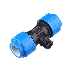 Тройник ПНД ТПК-Аква компрессионный 32х32х3/4 НР(ш)