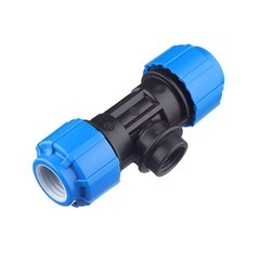 Тройник ПНД ТПК-Аква компрессионный 25х25х1/2 ВР(г)