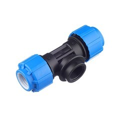 Тройник ПНД ТПК-Аква компрессионный 25х25х3/4 ВР(г)