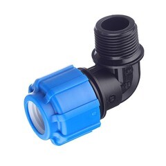 Угол ПНД ТПК-Аква компрессионный 20 мм х 3/4 НР(ш)