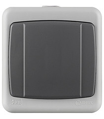 Изображение товара Выключатель Makel одноклавишный накладной серый (36064001)