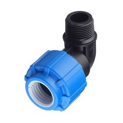 Угол ПНД ТПК-Аква компрессионный 25 мм х 3/4 НР(ш)