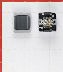 Выключатель Makel двухклавишный накладной серый (36064003) - фото 3