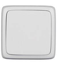 Выключатель Hegel Alfa одноклавишный накладной белый (ВА10-113)