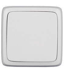 Выключатель Hegel Alfa одноклавишный накладной белый (ВА10-113) - фото 1