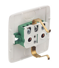 Розетка Hegel Alfa накладная слоновая кость со шторками (РА16-114-01) - фото 3