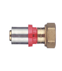 Соединитель прямой Tiemme с накидной гайкой и плоской прокладкой 16(пресс) х 1/2 ВР(г) - фото 2