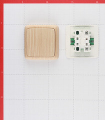 Выключатель Hegel Alfa одноклавишный накладной сосна (ВА10-113-02) - фото 4