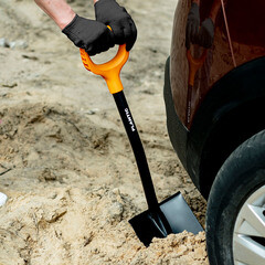 Лопата штыковая Plantic Terra стальная укороченная с металлическим черенком 555 мм (11009-01) - фото 3