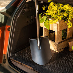 Лопата штыковая Plantic Terra стальная укороченная с металлическим черенком 555 мм (11009-01) - фото 2