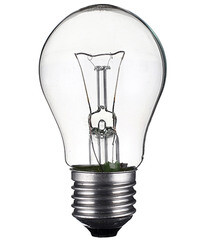 Лампа накаливания E27 75 Вт 220 В груша прозрачная - фото 1