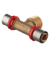 Тройник Tiemme 20(пресс) х 3/4 НР(ш) х 20(пресс) - фото 2