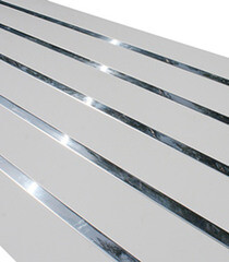 Реечный потолок Албес 1,7х1,7 м 100AS белый жемчуг/хром комплект - фото 1