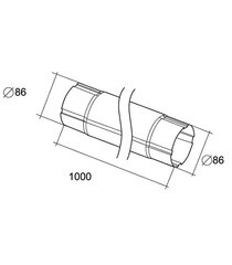 Труба водосточная Grand Line металлическая d90 мм 1 м темно-коричневый RR 32 - фото 3