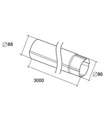 Труба водосточная Grand Line металлическая d90 мм 3 м темно-коричневый RR 32 - фото 3
