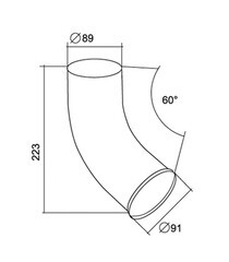 Колено стока Grand Line металлическое d90 мм темно-коричневое RR 32 - фото 3