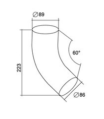 Колено трубы Grand Line металлическое d90 мм 60° темно-коричневое RR 32 - фото 4