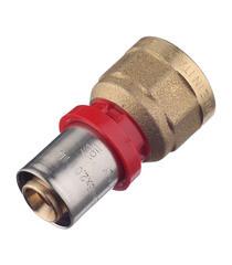 Соединитель прямой Tiemme 16(пресс) х 1/2 ВР(г) - фото 1