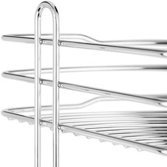 Полка для ванной ЧМЗ Стамбул угловая трехъярусная 222х222х720 мм металл хром (501-006-01) - фото 5