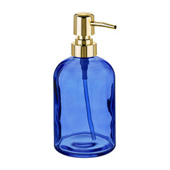 Дозатор для мыла Moroshka Bright Colors настольный стекло синий (917-308-03)