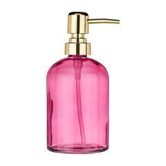 Дозатор для мыла Moroshka Bright Colors настольный стекло розовый (917-308-04) - фото 4