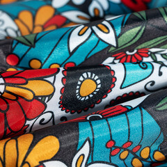 Штора для ванны Moroshka Los Muertos 1800х2000 мм полиэстер красная/синяя (T690-2) - фото 13