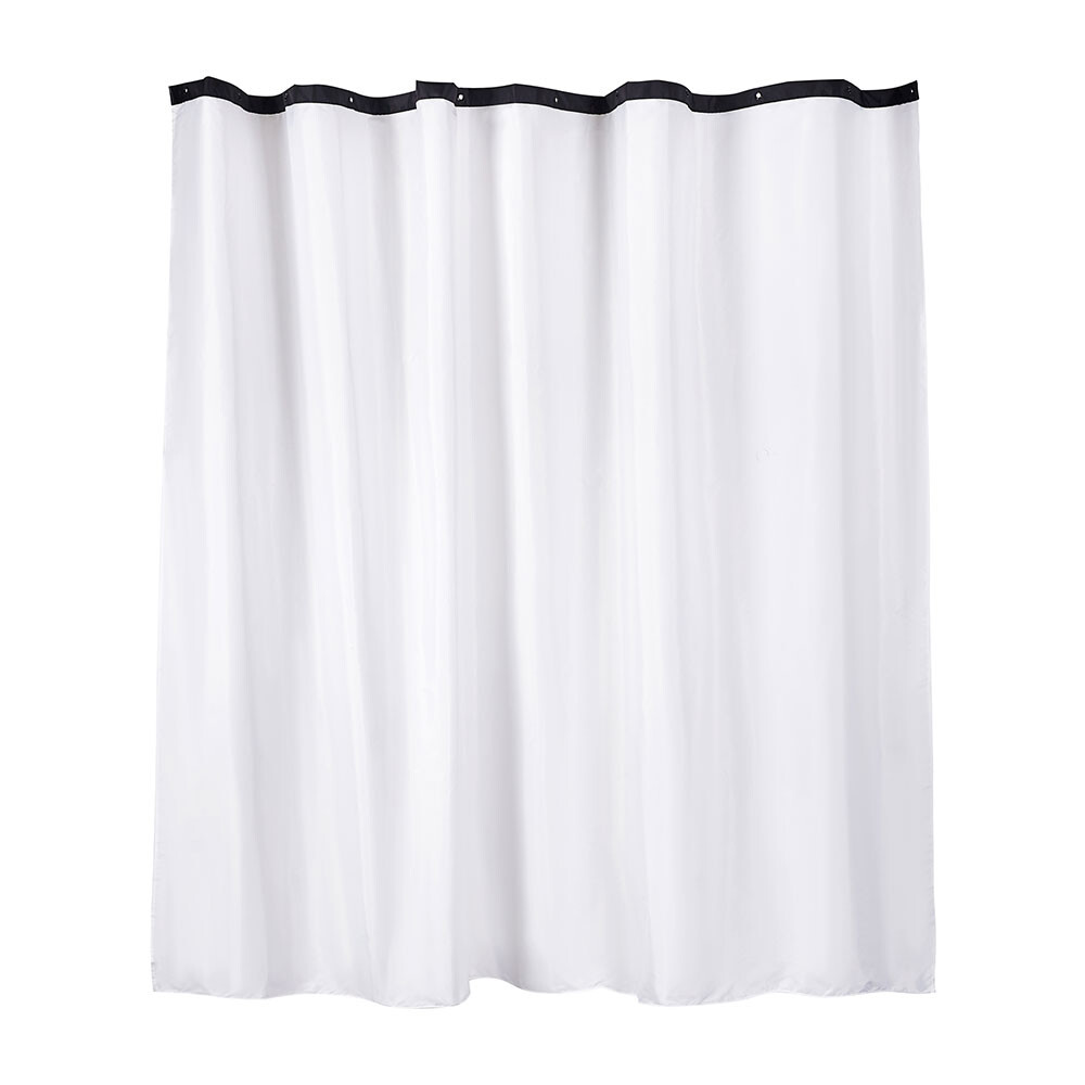 Штора для ванны Wess Outlook 2400х2000 мм полиэстер белая/черная (T685-1)