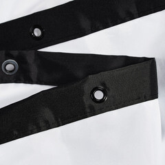 Штора для ванны Wess Outlook 2400х2000 мм полиэстер белая/черная (T685-1) - фото 9