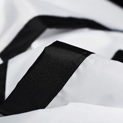 Штора для ванны Wess Outlook 2400х2000 мм полиэстер белая/черная (T685-1) - фото 8