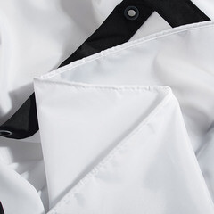 Штора для ванны Wess Outlook 2400х2000 мм полиэстер белая/черная (T685-1) - фото 7