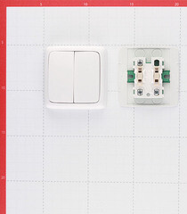 Выключатель Hegel Alfa двухклавишный накладной белый (ВА10-153) - фото 2