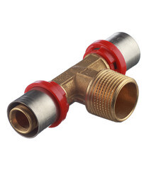 Изображение товара Тройник Tiemme 20(пресс) х 3/4 НР(ш) х 20(пресс)