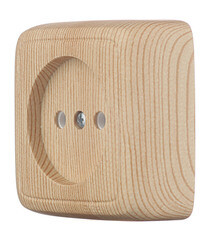 Розетка Hegel Alfa накладная сосна (РА16-103-02) - фото 3