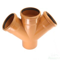 Крестовина Флекстрон d110 мм 45° пластиковая одноплоскостная для наружной канализации